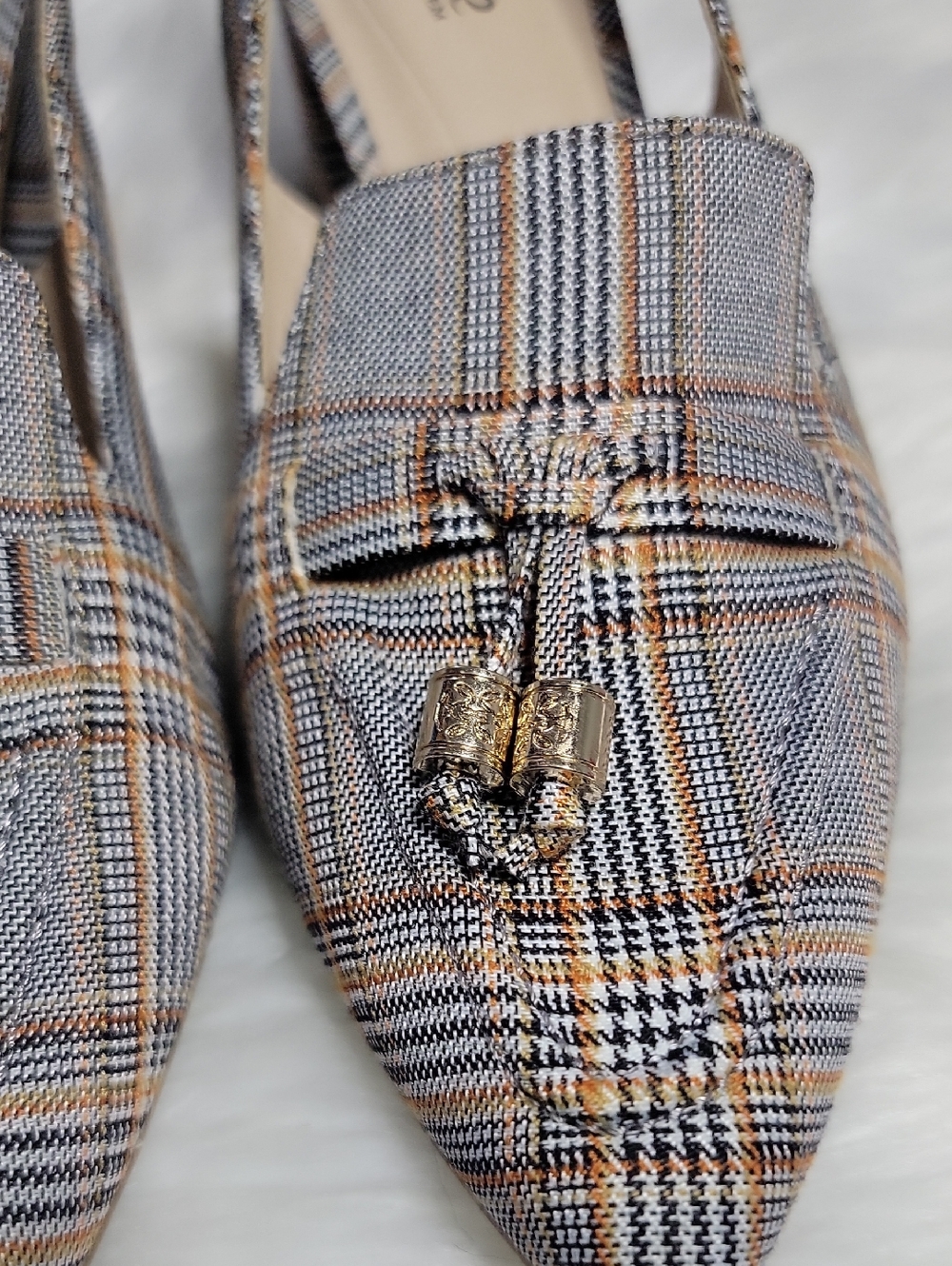 Audrey Slingback Tassel Loafer Pump 8M - Picture 4 of 11